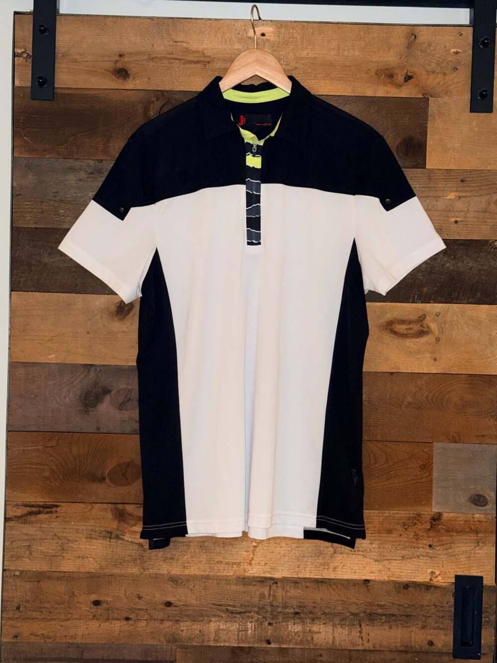 Jamie Sadock Men's Colorblock Golf Polo Skull Detail Size L